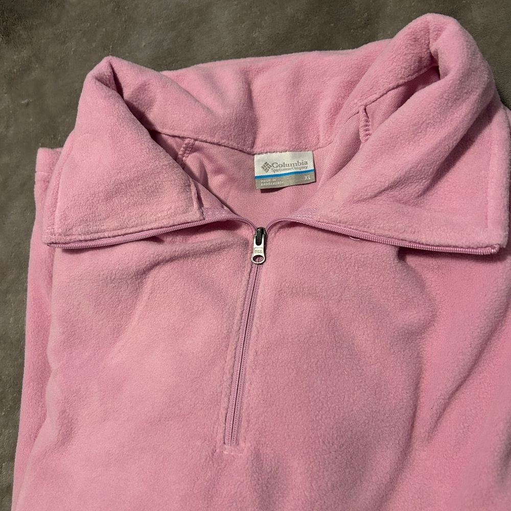 Columbia Soft Pink Half-Zip Fleece